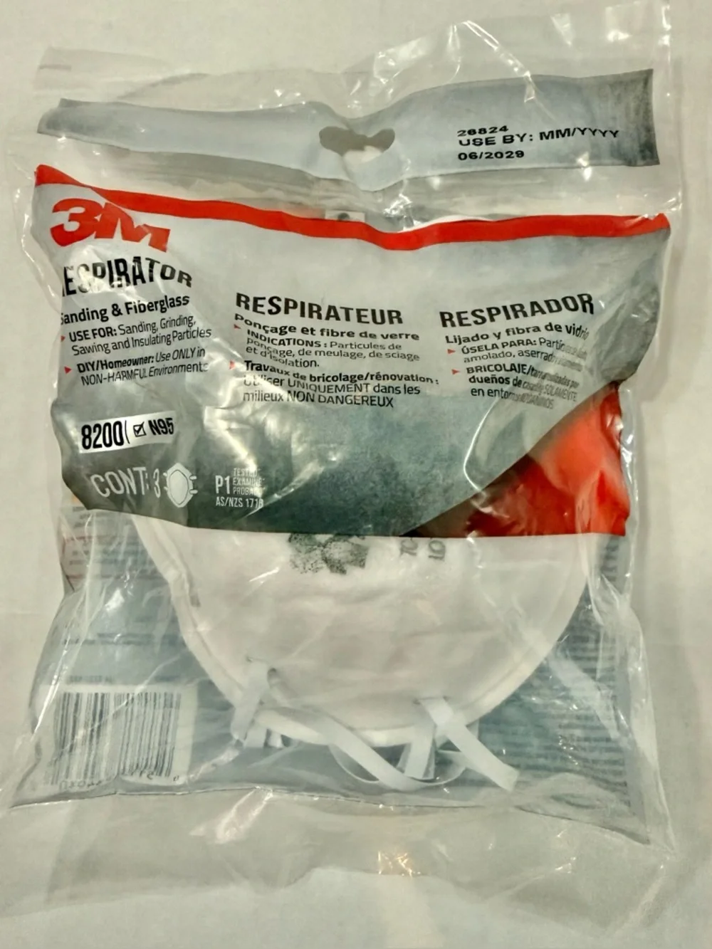 NWT 3M White N95 Multi Purpose Non Valved Respirator 3 Pack